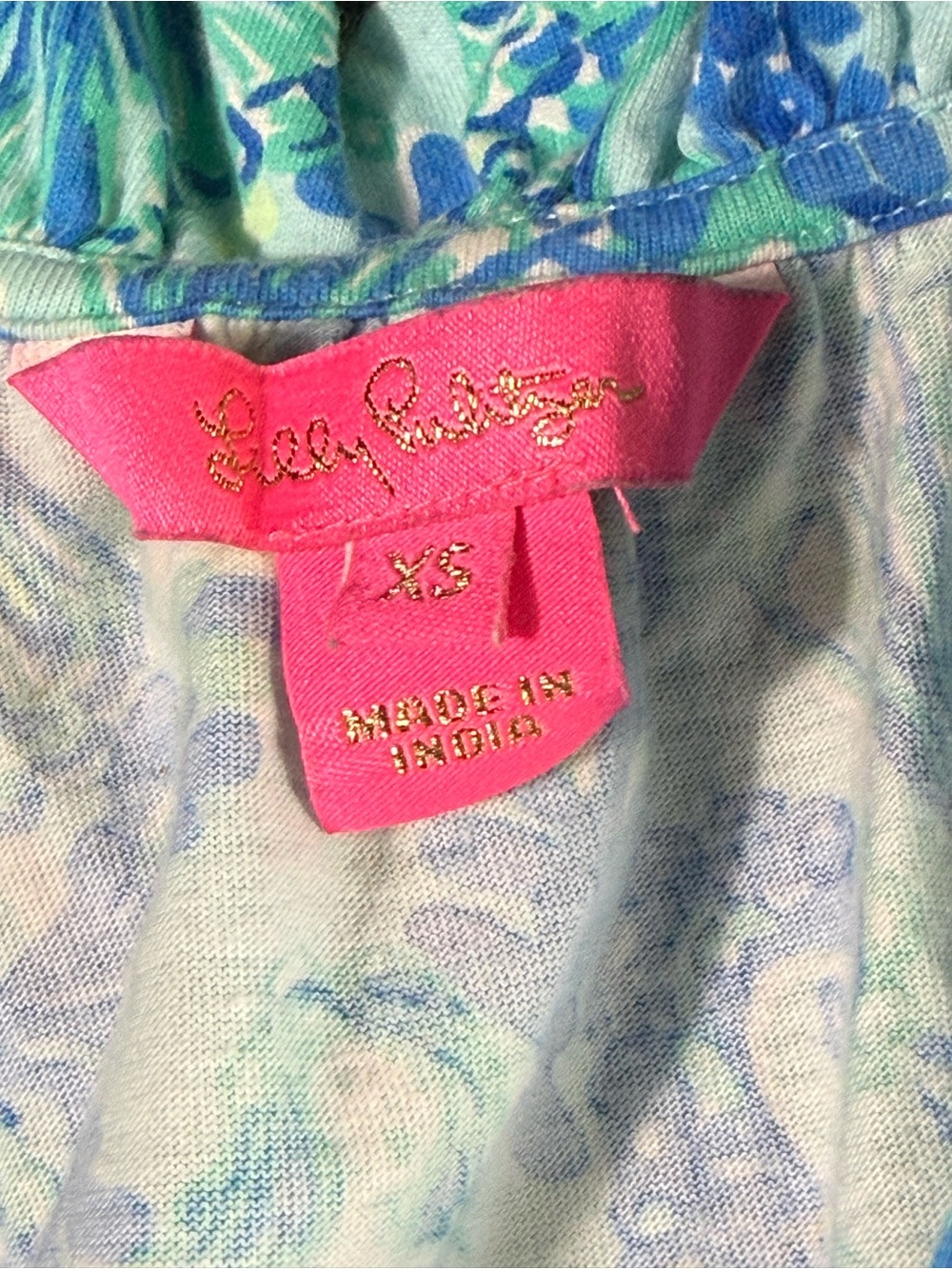 Lilly Pulitzer Azlynn Dress Sea Glass Aqua Seeing Double Mermaid XS - Picture 5 of 7